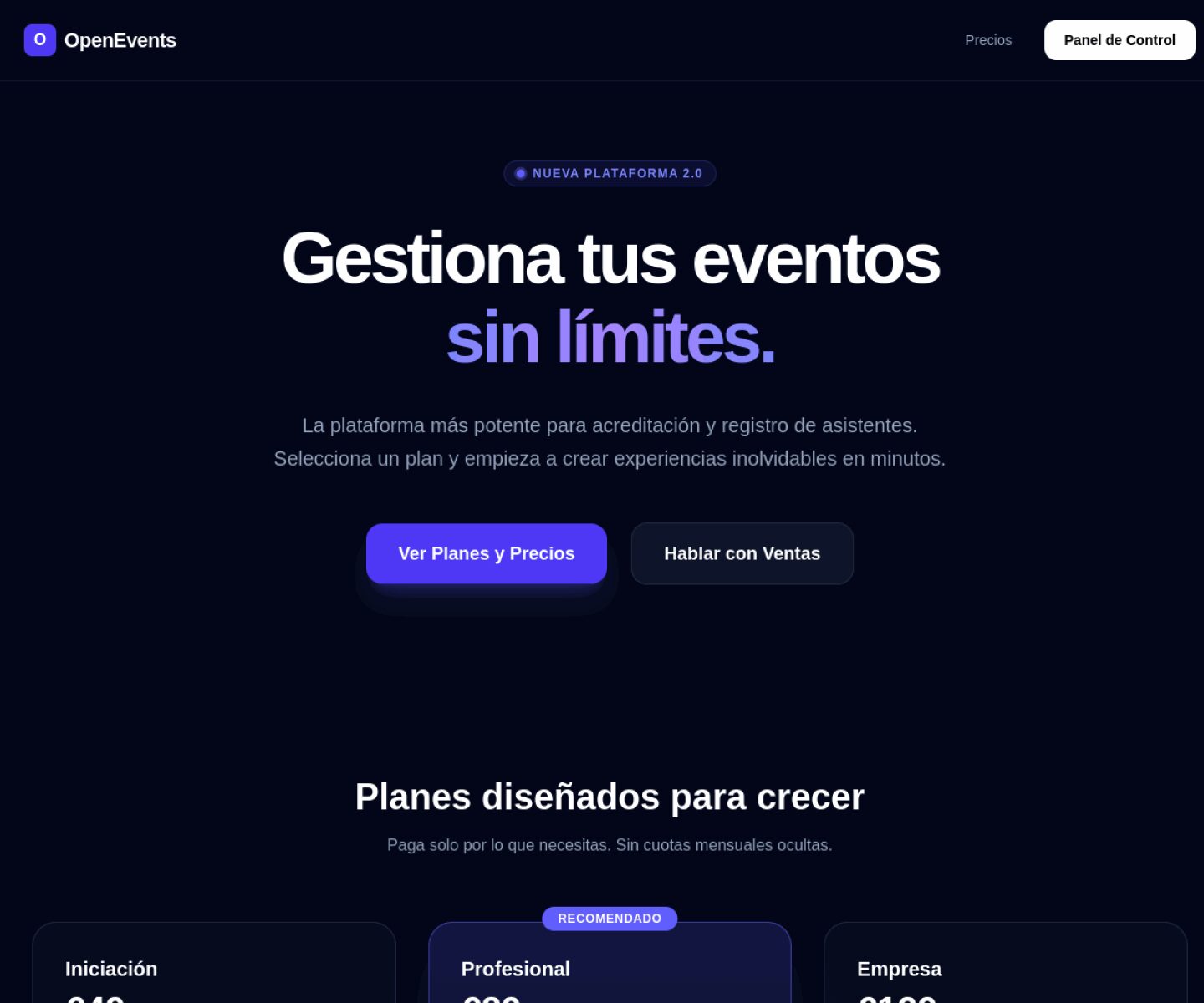 Portada de OpenEvents